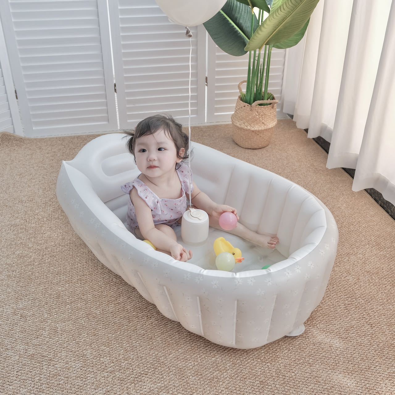 Baby Products For Newborn - Bañera inflable de dibujos animados para