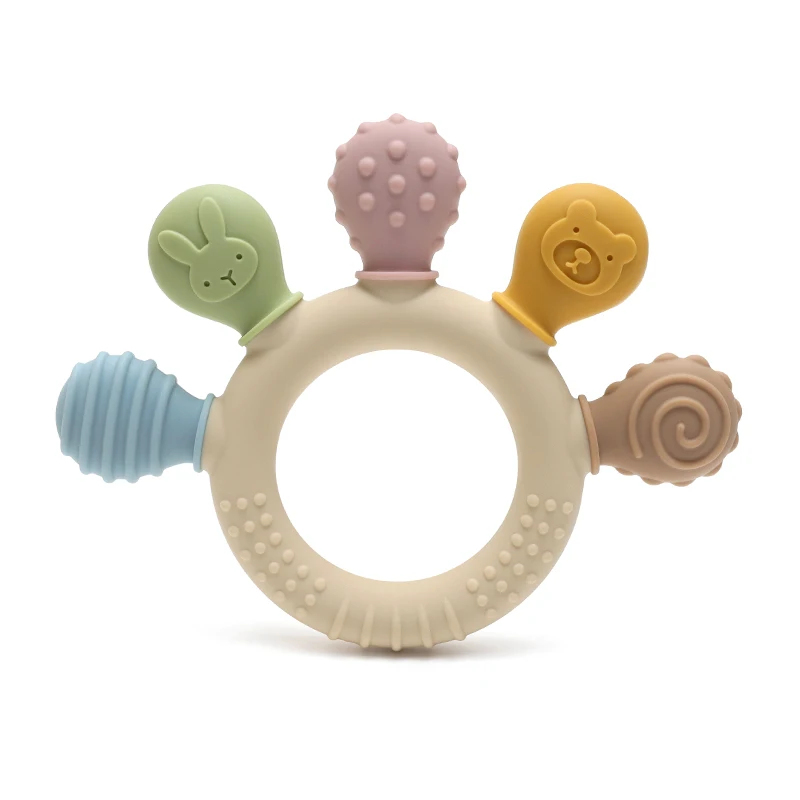 Baby Products Application - Nuevo anillo mordedor de silicona multicolor