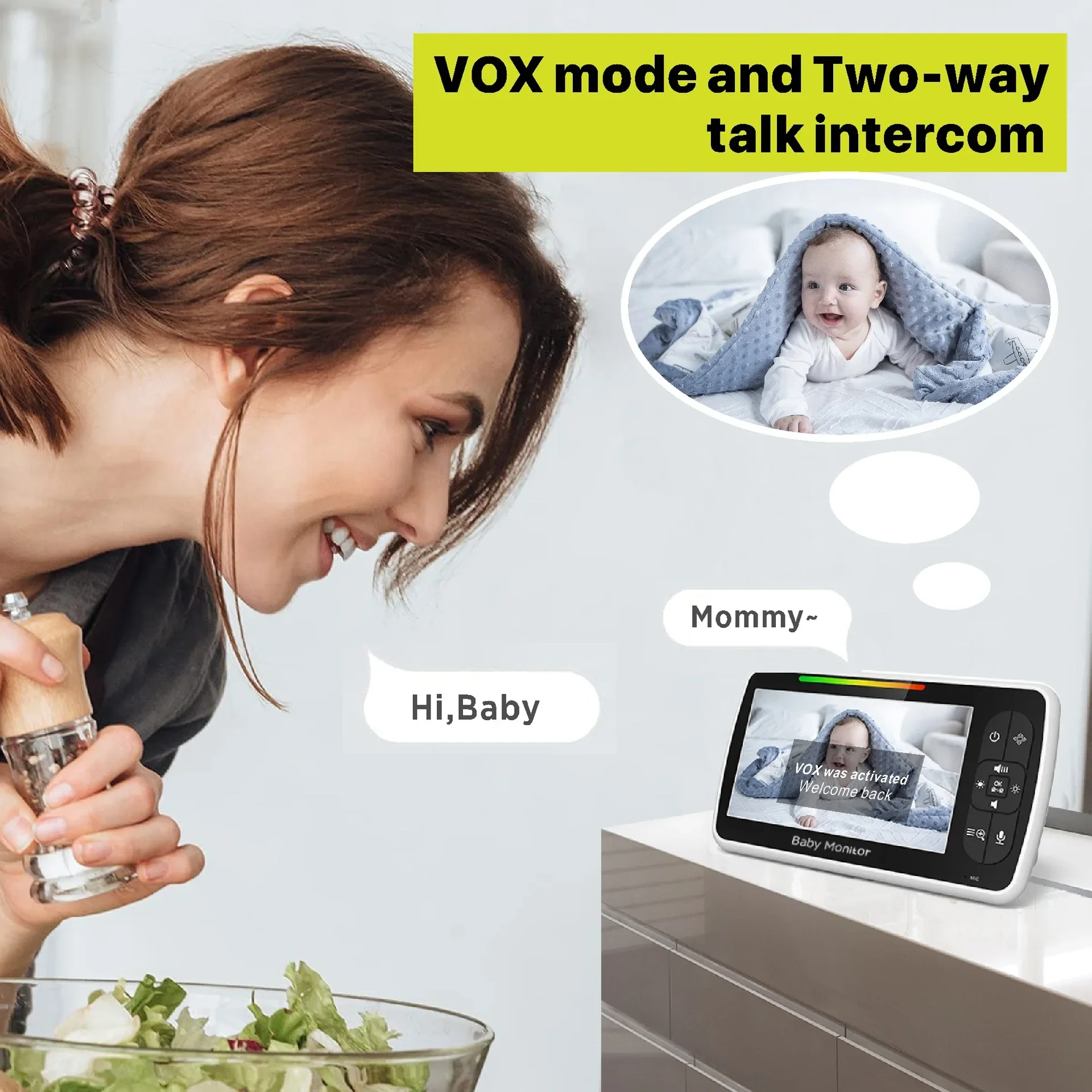 5.0 pulgadas de vídeo del bebé - Wireless Baby Monitor reseña y precio