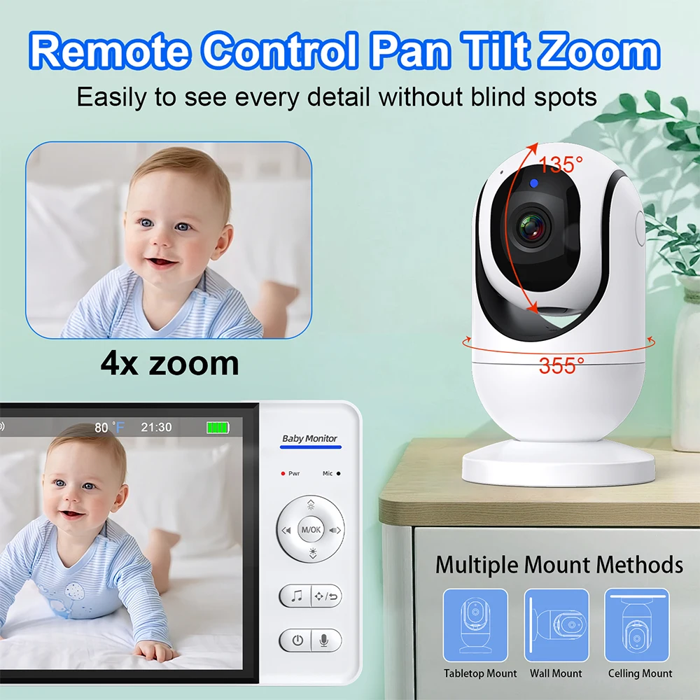 Monitor de vídeo para bebé de  - Wireless Baby Monitor reseña y precio