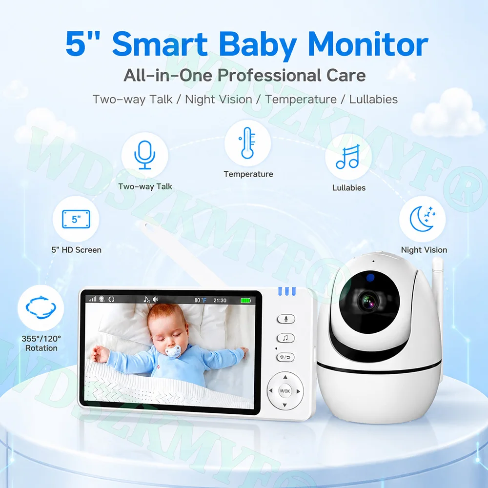 Monitor para Bebés de 5 Pulgad - Wireless Baby Monitor reseña y precio